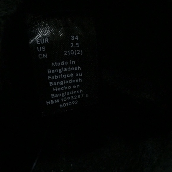 H&M boys Sz 2.5/34 warm lined hi top boot sneaker - Picture 9 of 14